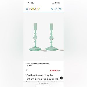Poketo Glass Candle Stick Holders